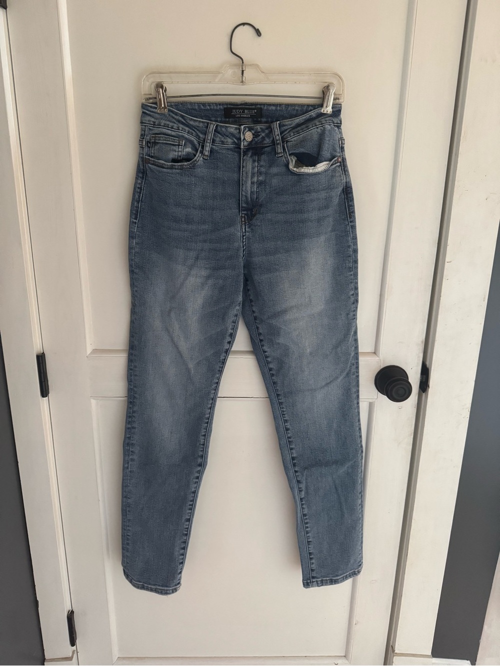 Judy Blue Jeans Womens 3/26 Blue Boyfriend Denim Stretch Pants Style JB88337